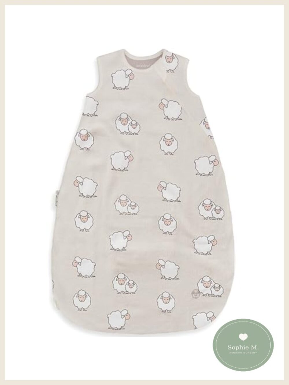 Merino Wool Organic Cotton Baby Sleep Sack Two-Way Zipper 6-18 Months